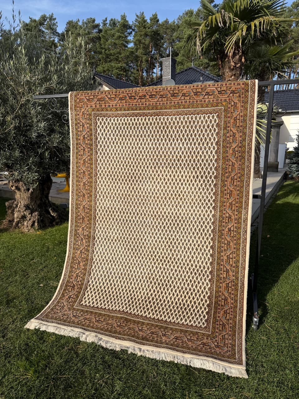 Persian Rug Indo Mir 260x165 cm, beige, wool, India - 167089