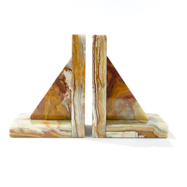 Podpórki do książek z onyksu, Art Deco 1920. - WYMIARY