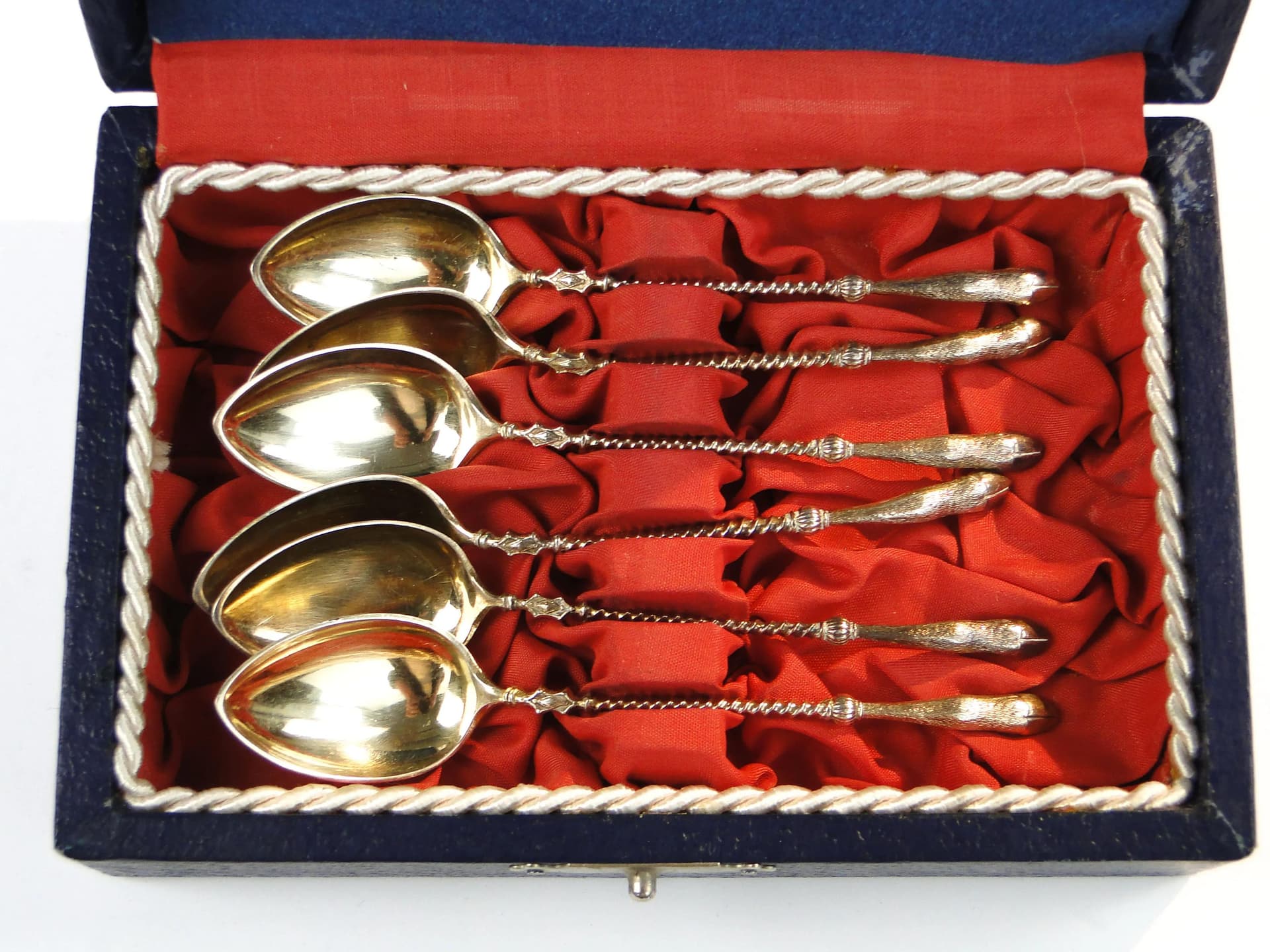Silver Tea Spoon Set with Hoof Handles, Koch & Bergfeld Bremen, Germany, 1880s - 10837