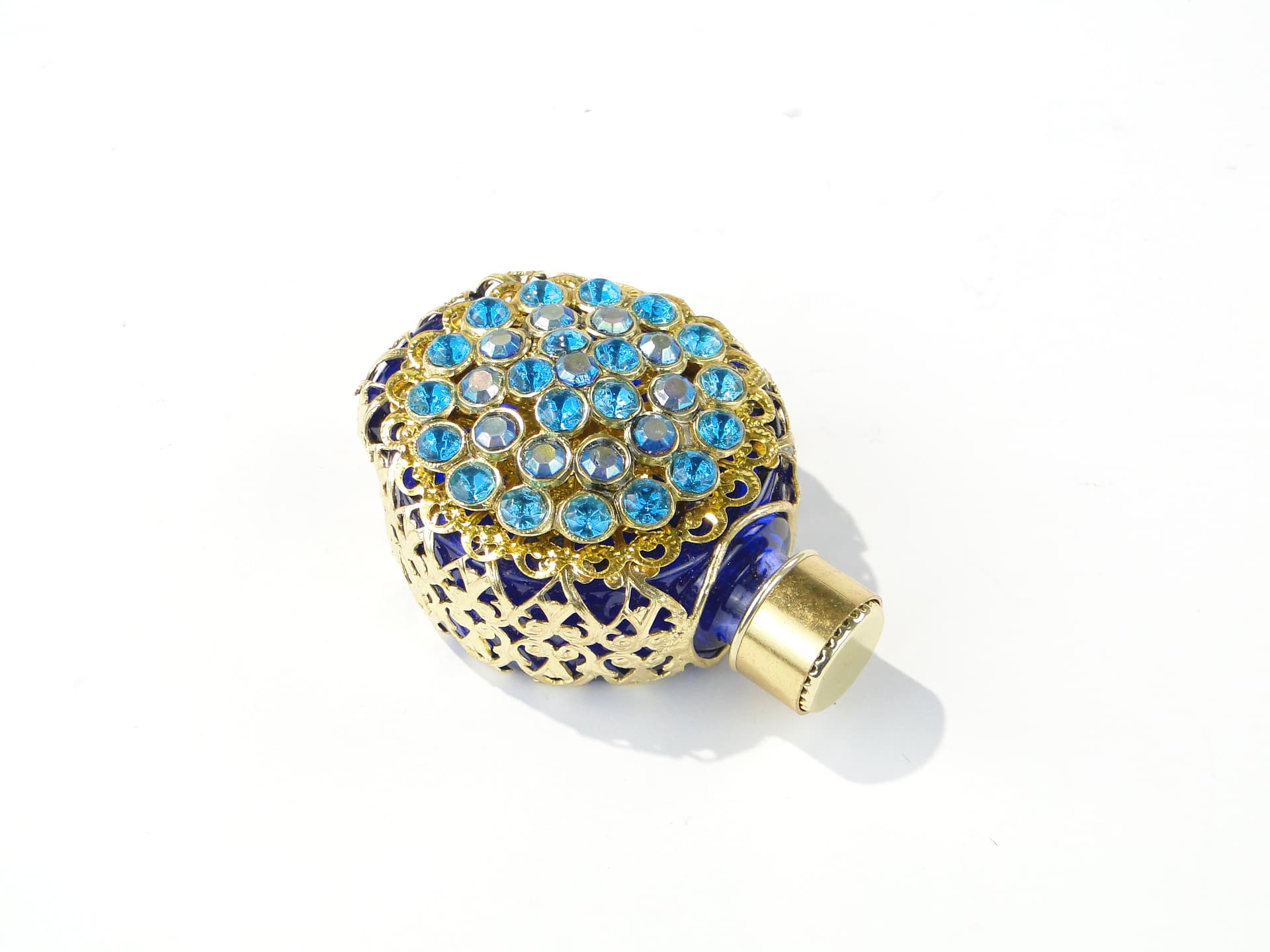 Flakon na perfumy wysadzany kamieniami, lata 50. - 167214