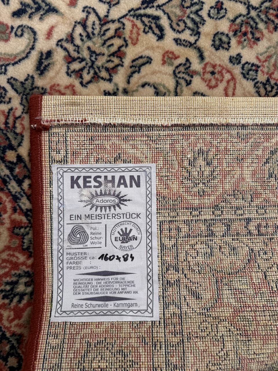 Rug Keshan, ivory, wool, Iran - 167268