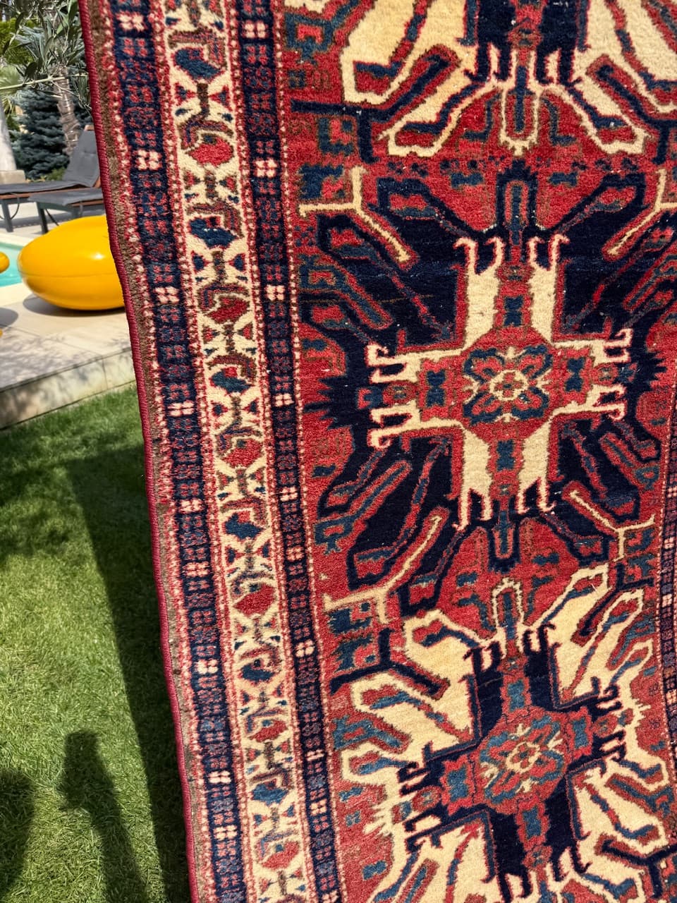 Chodnik Heriz 332x108 cm, multikolor, wełna, Iran, lata 30. - 167331