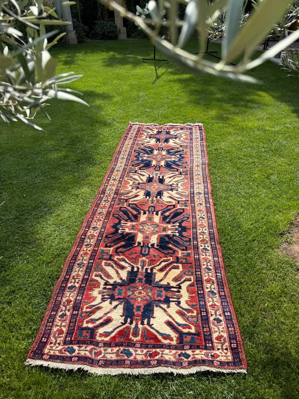 Chodnik Heriz 332x108 cm, multikolor, wełna, Iran, lata 30. - 167327