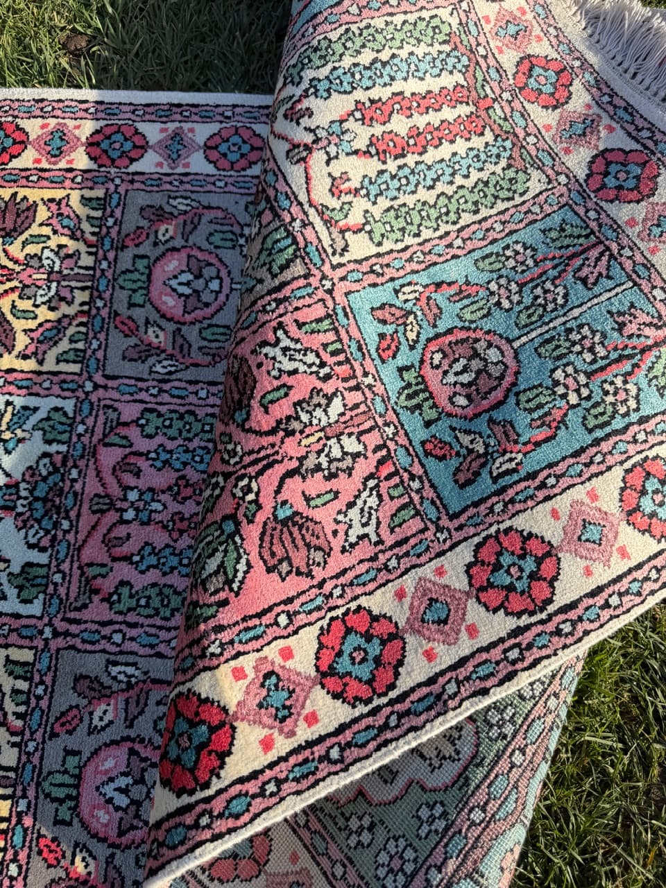 Chodnik Ghoum, multikolor, jedwab, Indie - 167340