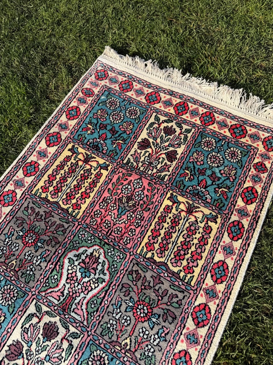 Chodnik Ghoum, multikolor, jedwab, Indie - 167347