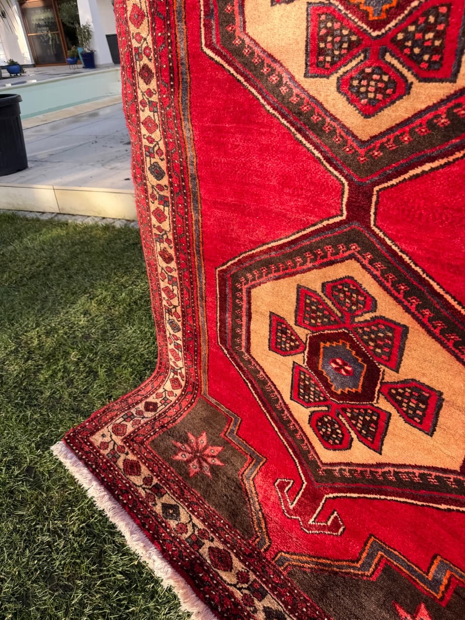 Rug Hamadan, red, wool, Iran, 1990s. - 167351