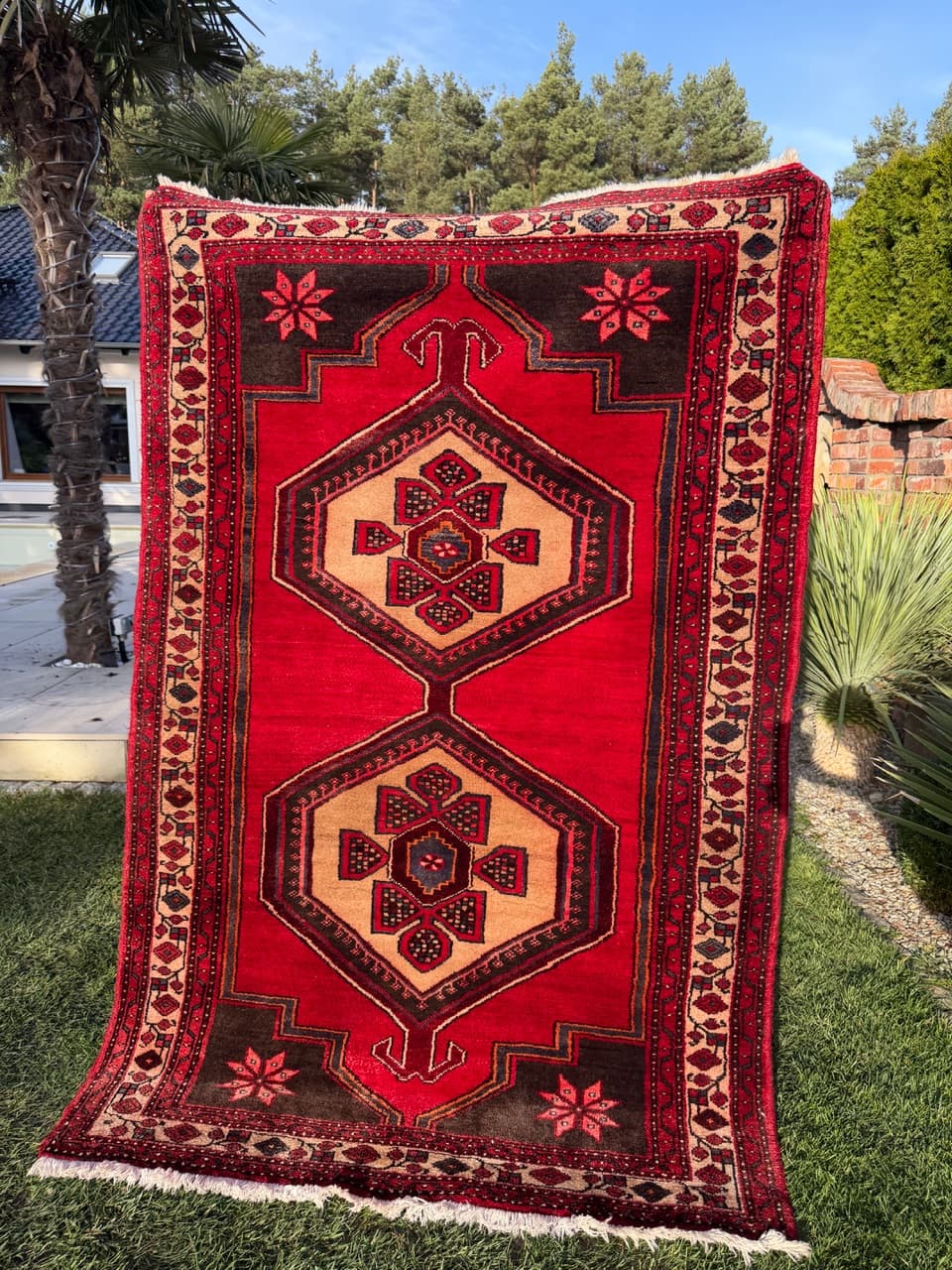Rug Hamadan, red, wool, Iran, 1990s. - 167348
