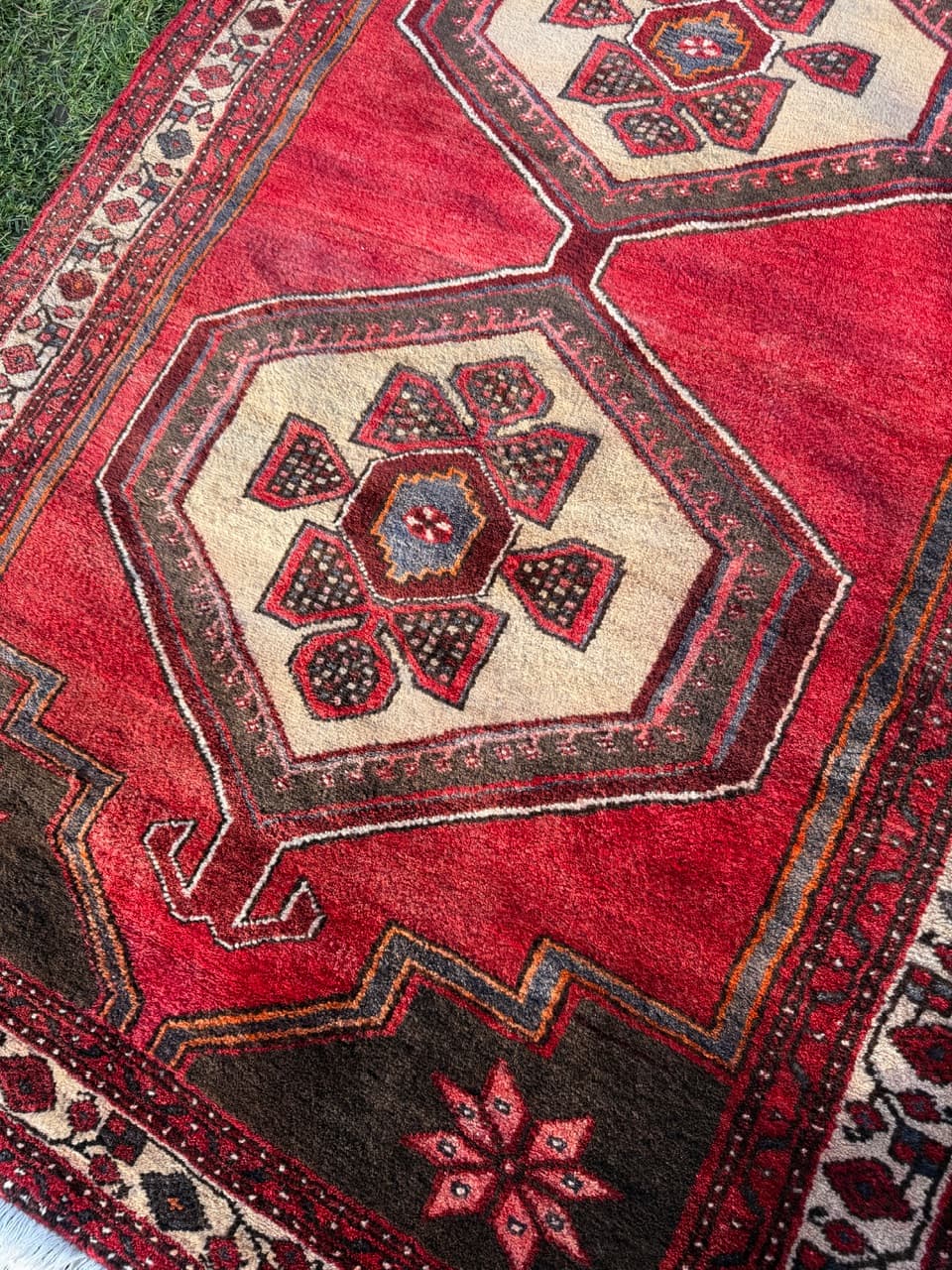 Rug Hamadan, red, wool, Iran, 1990s. - 167361