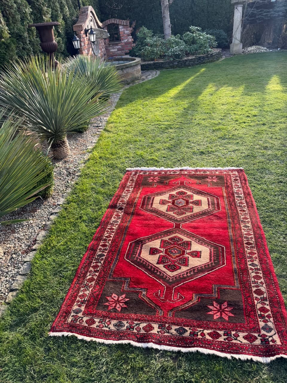 Rug Hamadan, red, wool, Iran, 1990s. - 167353