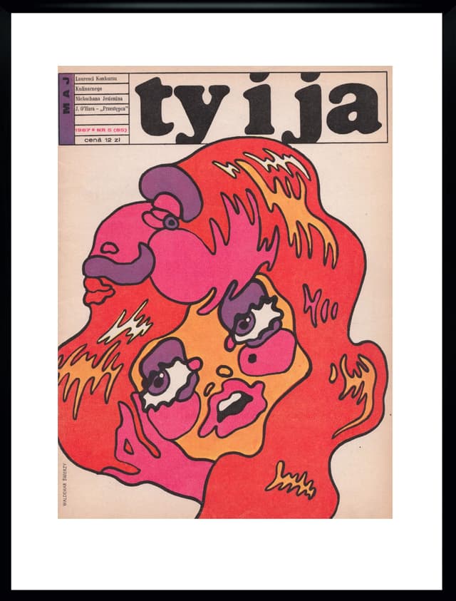 Plakat TY i JA, 30x40 cm, multikolor, aut. W. Świerzy, Polska, lata 60. - WYMIARY