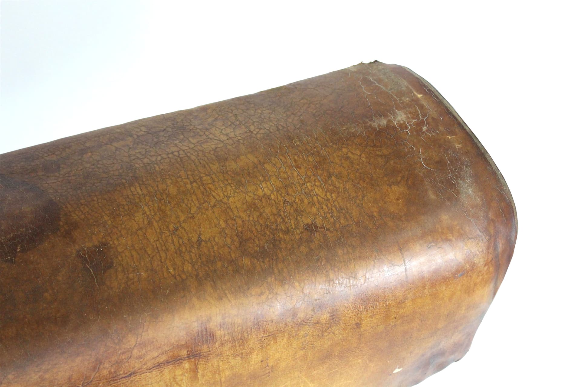 Koń gimnastyczny, skóra naturalna brązowa, stal szara, Polska, lata 50. - 167414