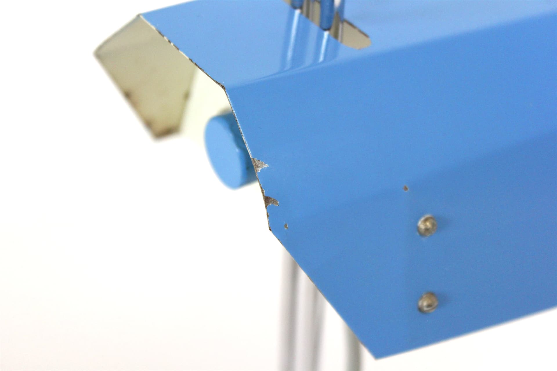 Lampka stołowa Brusel, niebieski, metal, proj. J. Hurka, Czechosłowacja, lata 70. - 167429