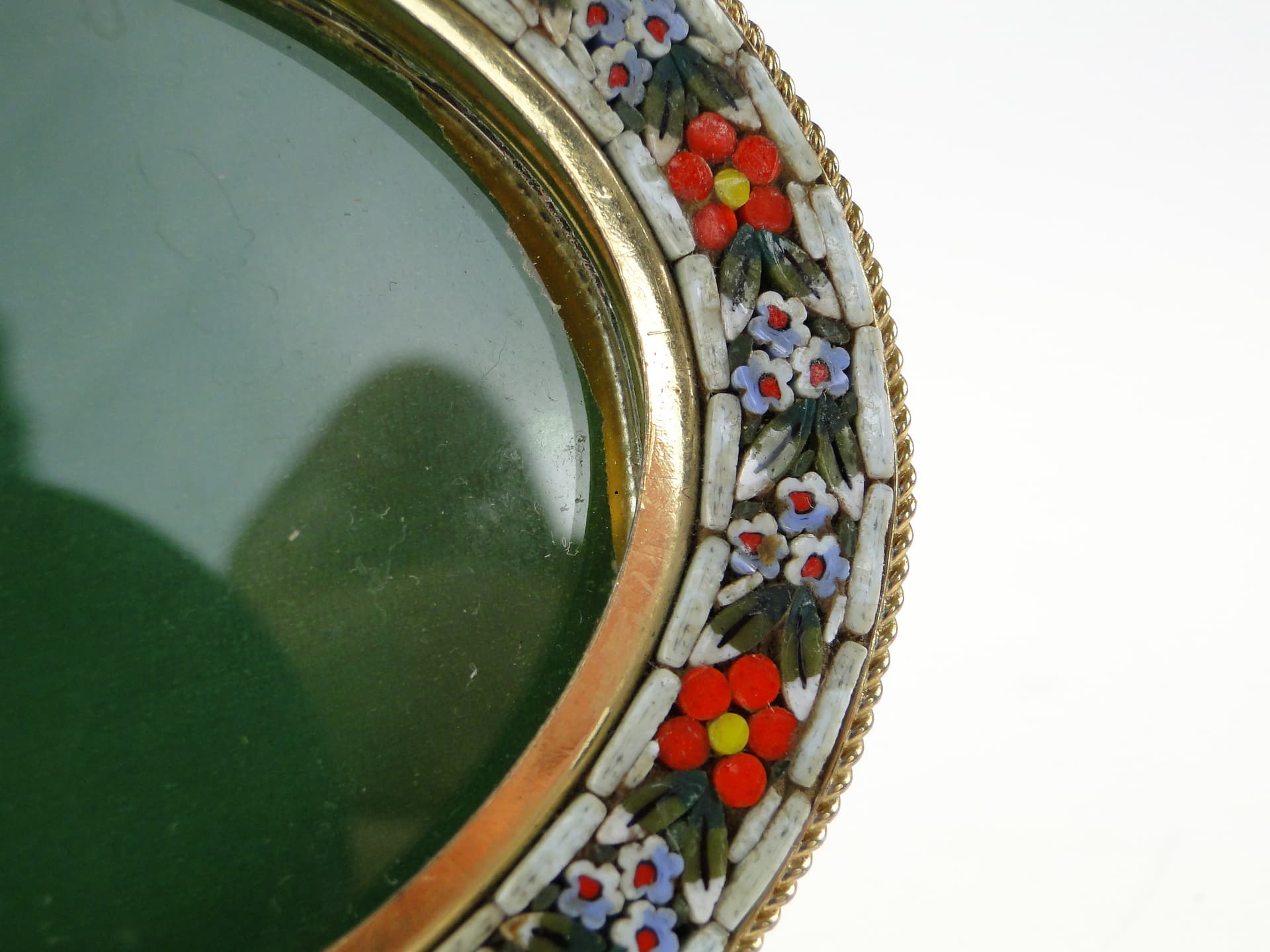 Eliptyczna ramka z mozaika millefiori Włochy 1960 - 167510