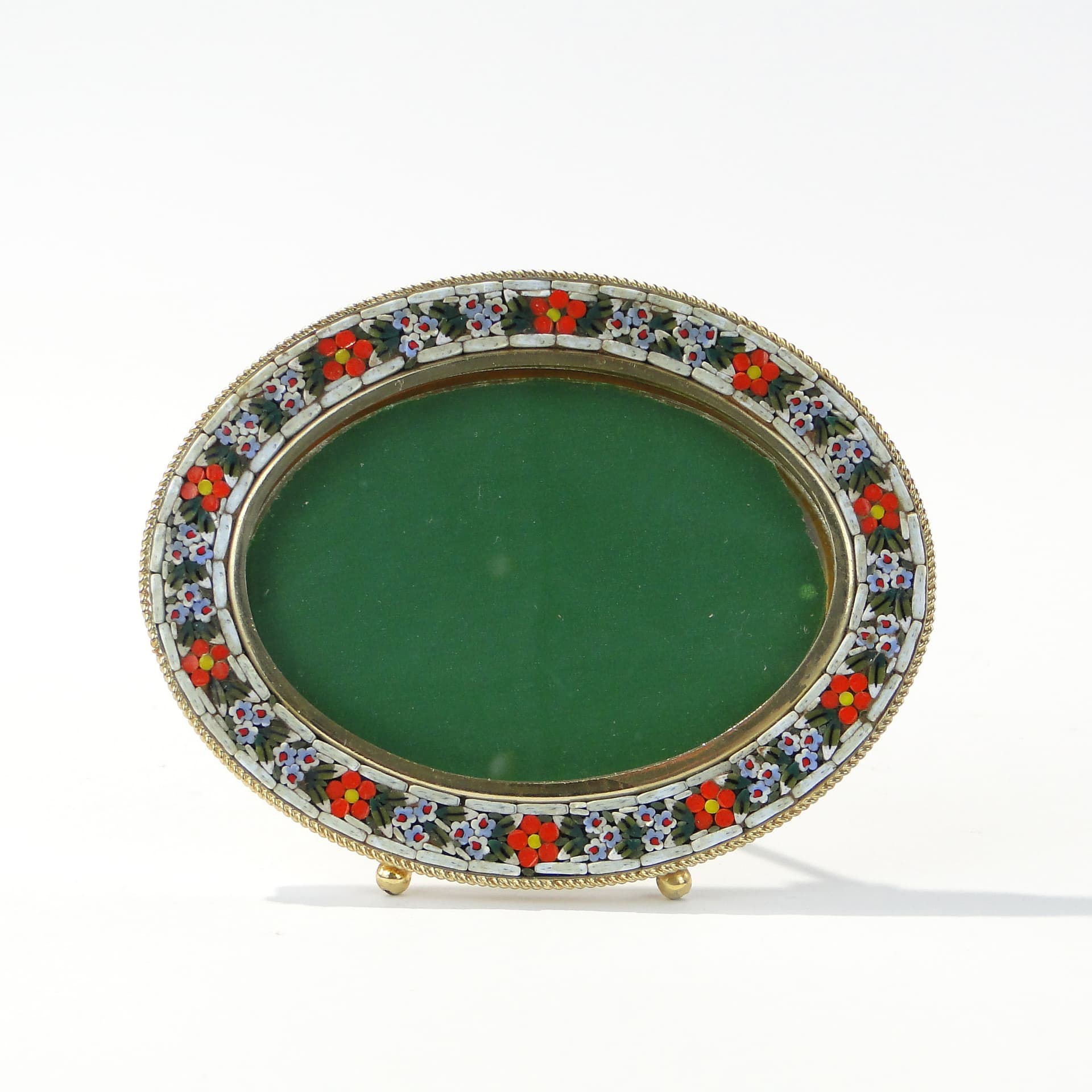 Eliptyczna ramka z mozaika millefiori Włochy 1960 - 167503