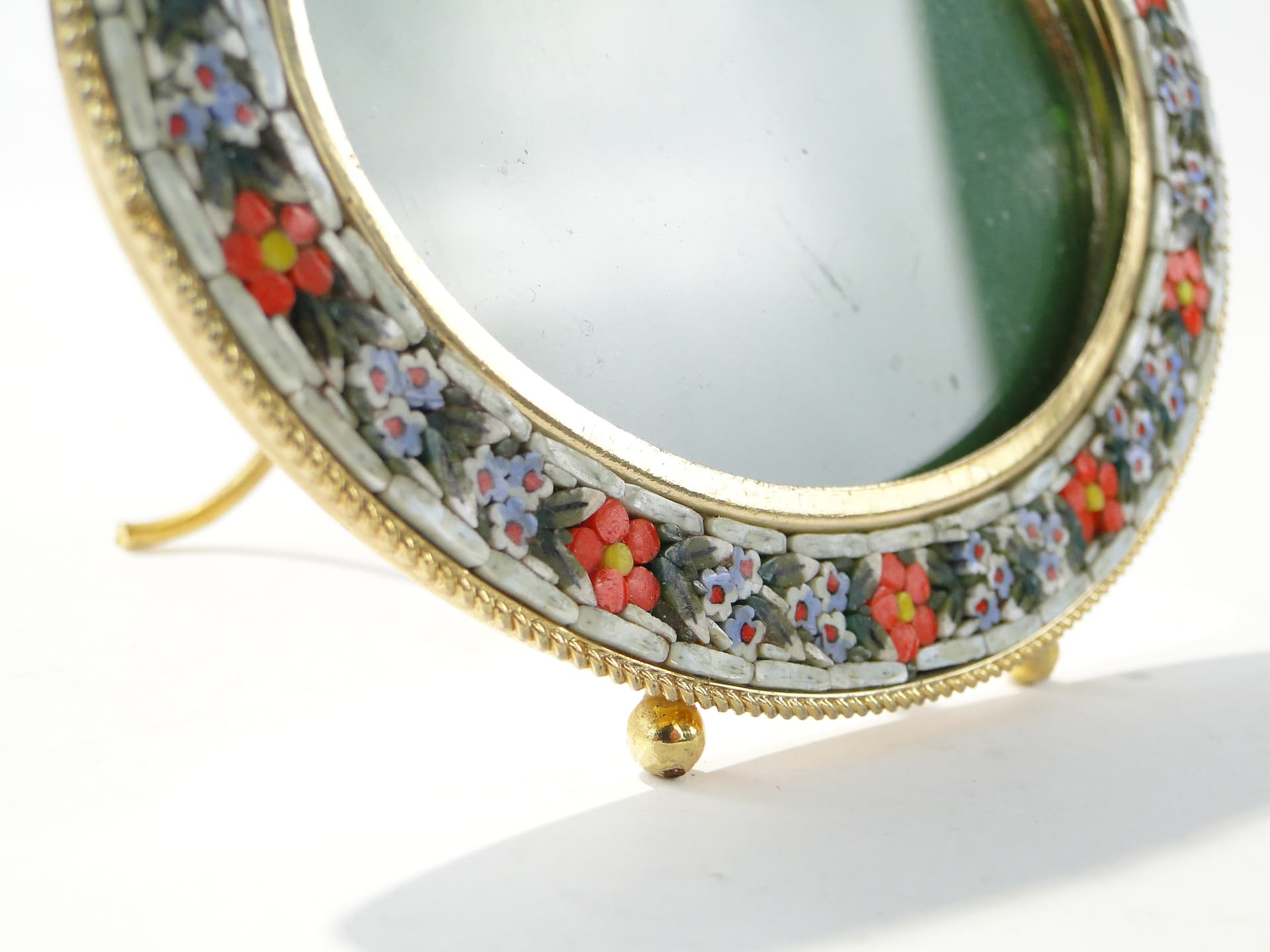 Eliptyczna ramka z mozaika millefiori Włochy 1960 - 167508