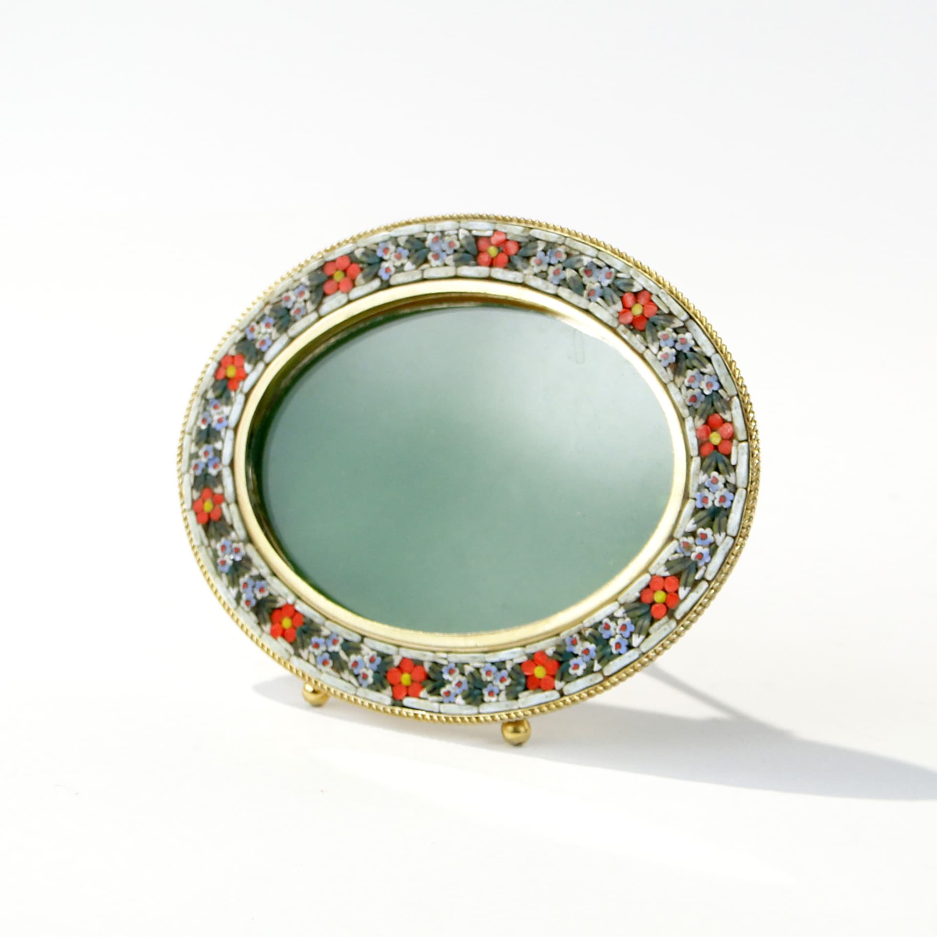 Eliptyczna ramka z mozaika millefiori Włochy 1960 - 167499