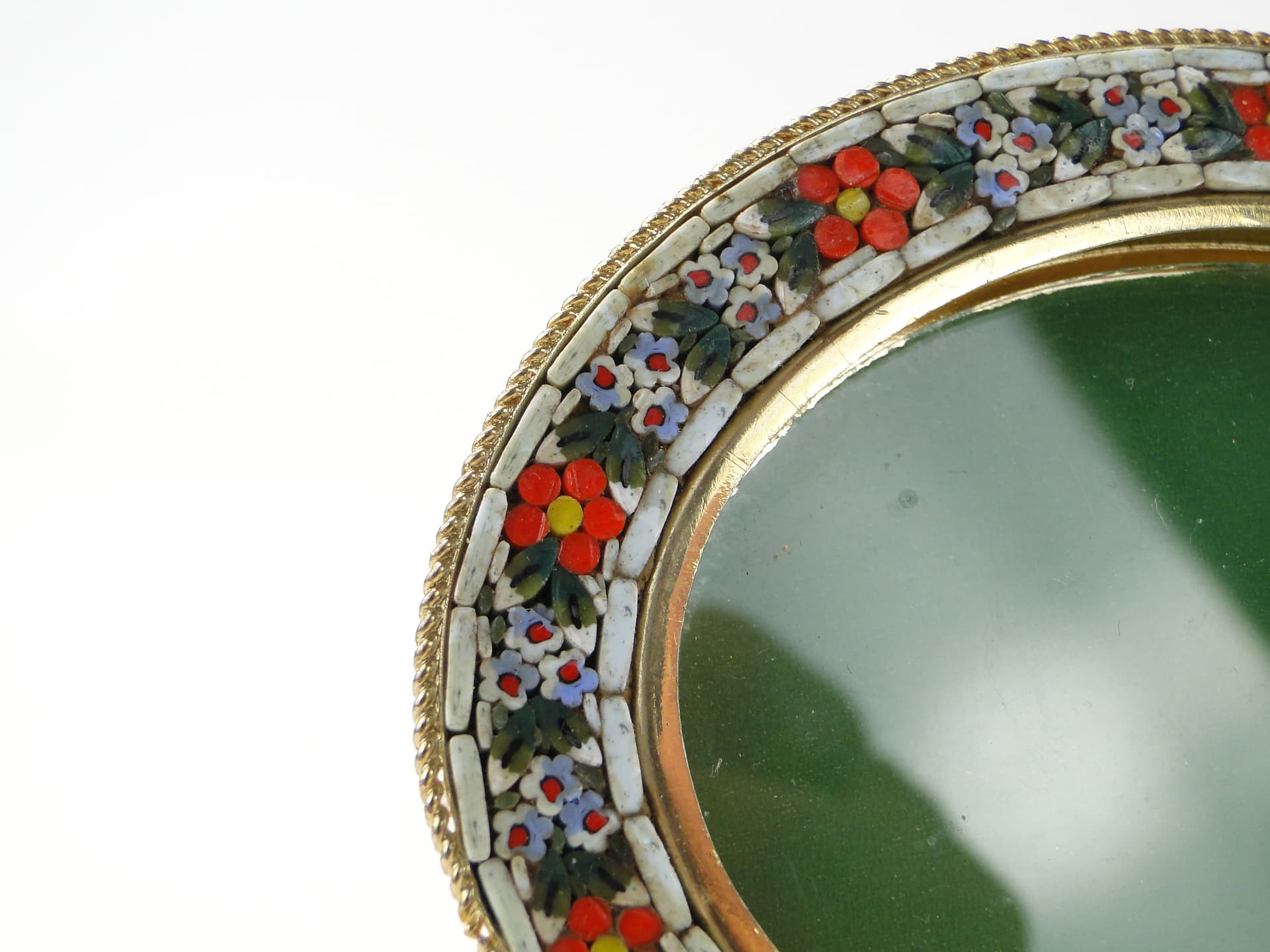 Eliptyczna ramka z mozaika millefiori Włochy 1960 - 167509