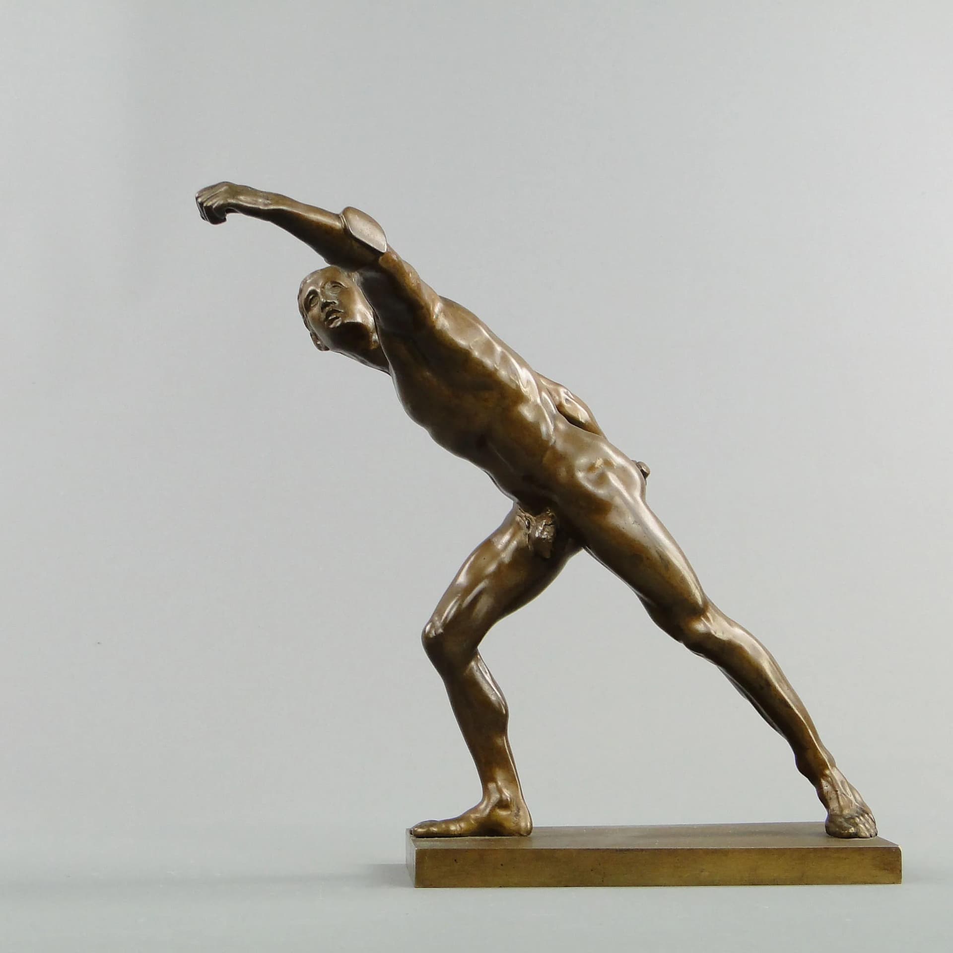 Sculpture Borghese Gladiator, patinated brown bronze, Austria, 19th c. - 10790