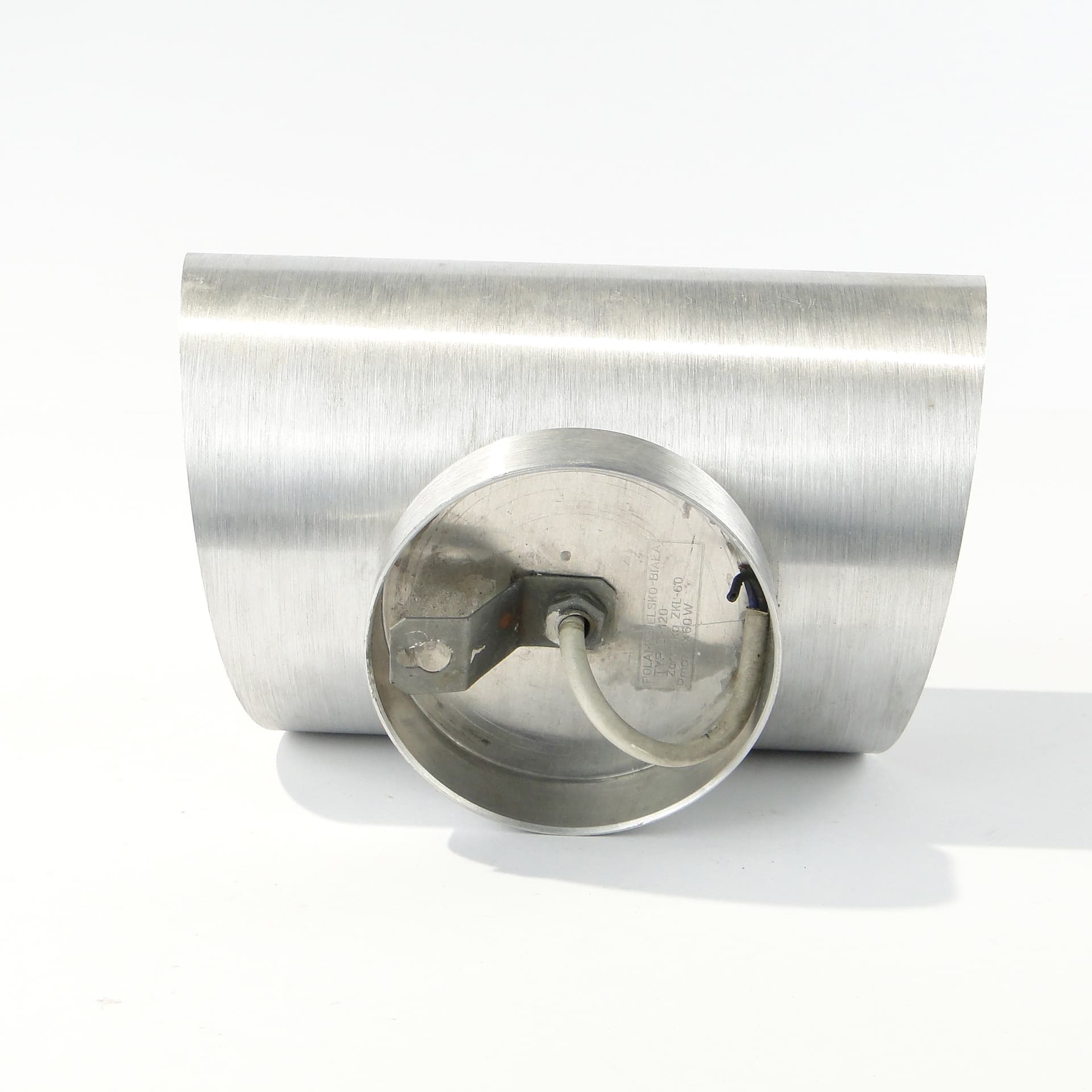 Kinkiet D120, srebrny, aluminium, Polska, lata 60. - 167845