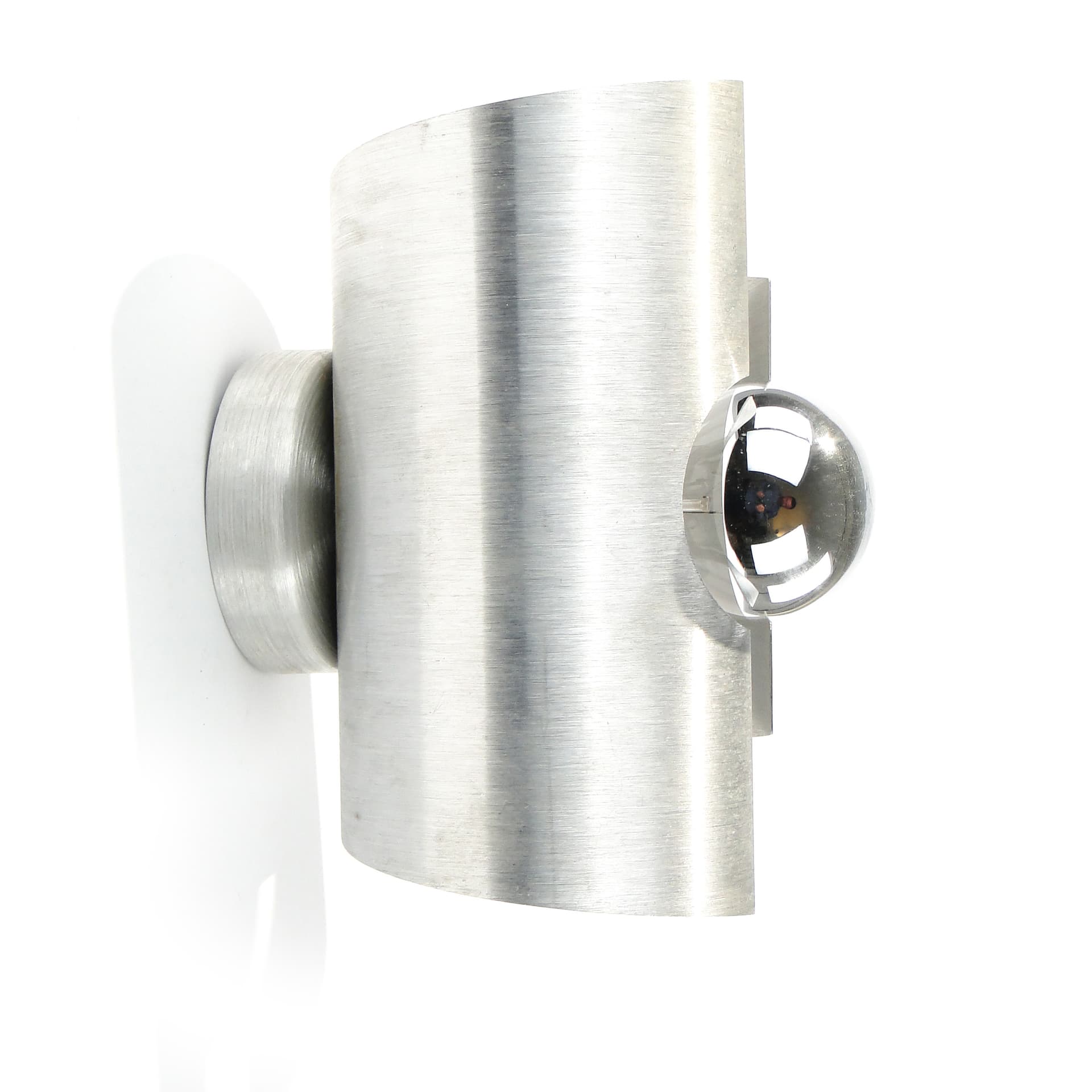 Kinkiet D120, srebrny, aluminium, Polska, lata 60. - 167850