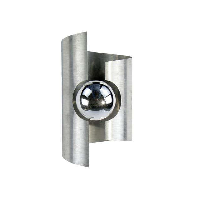 Kinkiet D120, srebrny, aluminium, Polska, lata 60. - WYMIARY