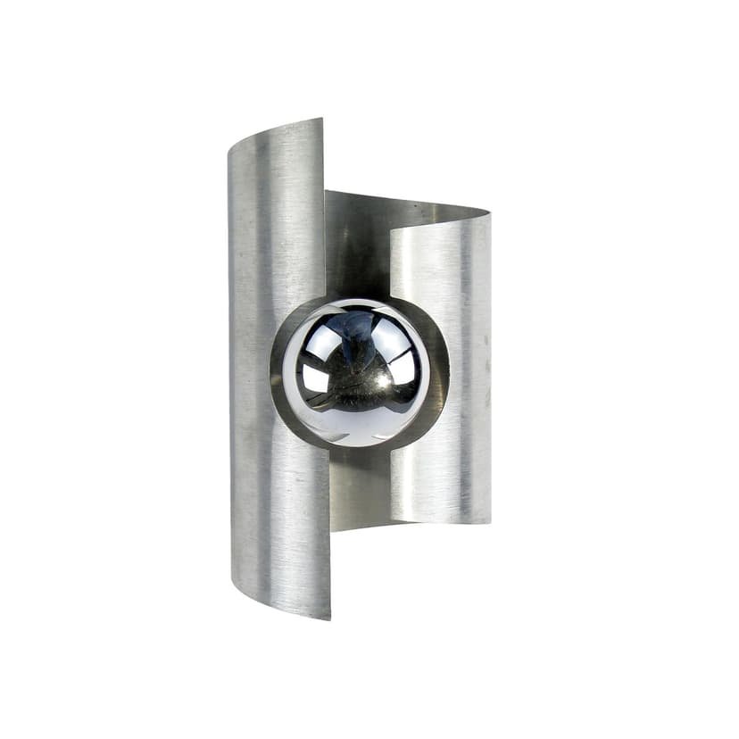 Kinkiet D120, srebrny, aluminium, Polska, lata 60.