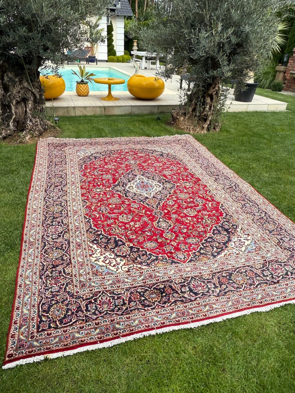 Rug Keshan, red, wool, Iran - 167875