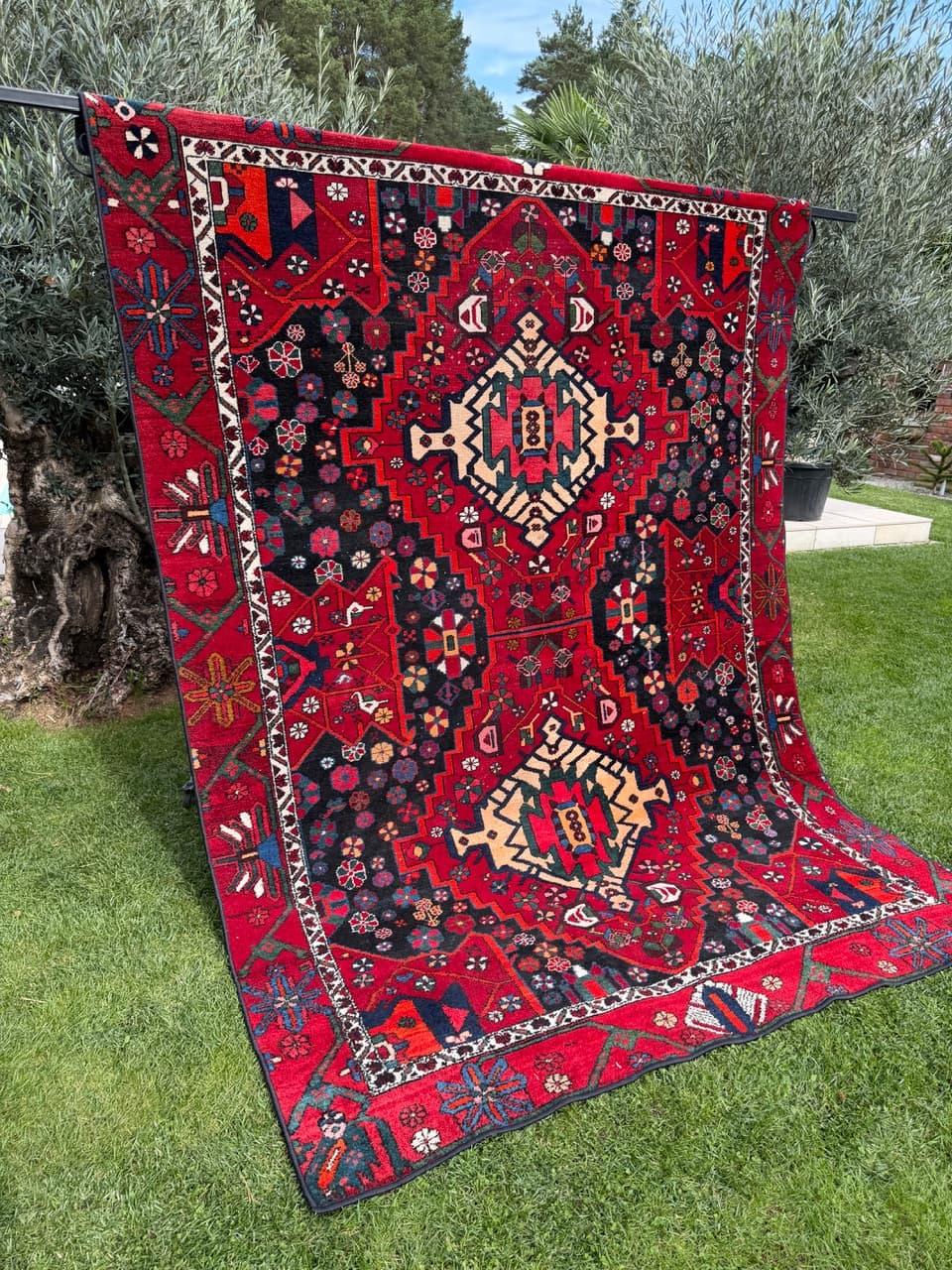 Rug Hamadan, multicolor wool, Iran, 1990s. - 167890