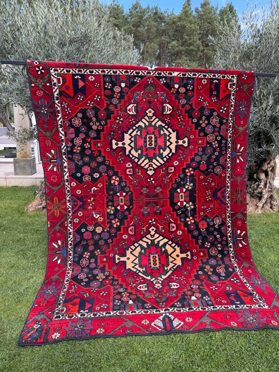 Rug Hamadan, multicolor wool, Iran, 1990s. - 167886