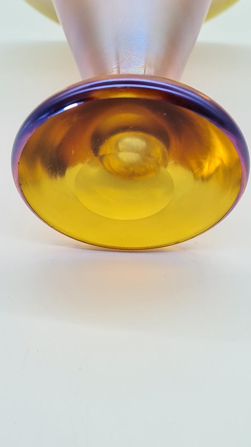 Vase Myra, multicolor iridescent glass, WMF, Germany, 1920s. - 167934