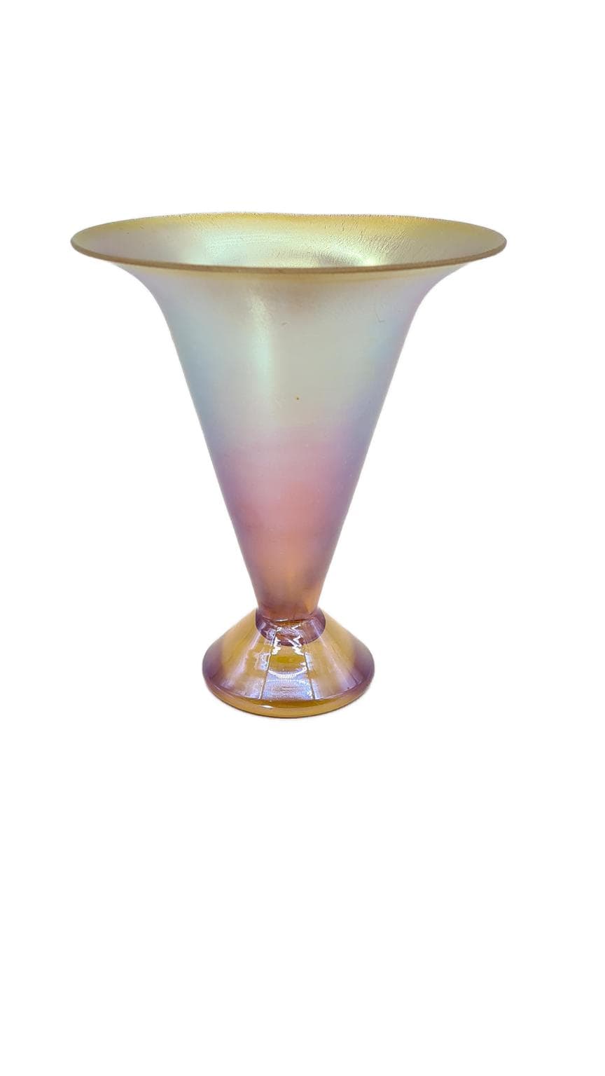Vase Myra, multicolor iridescent glass, WMF, Germany, 1920s. - 169340