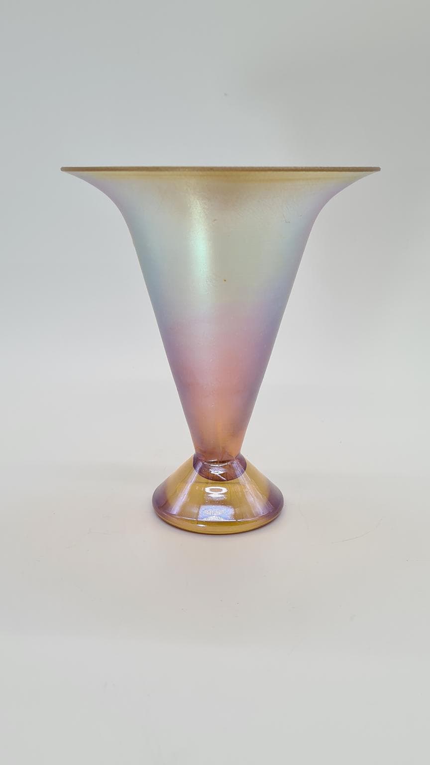 Vase Myra, multicolor iridescent glass, WMF, Germany, 1920s. - 167929