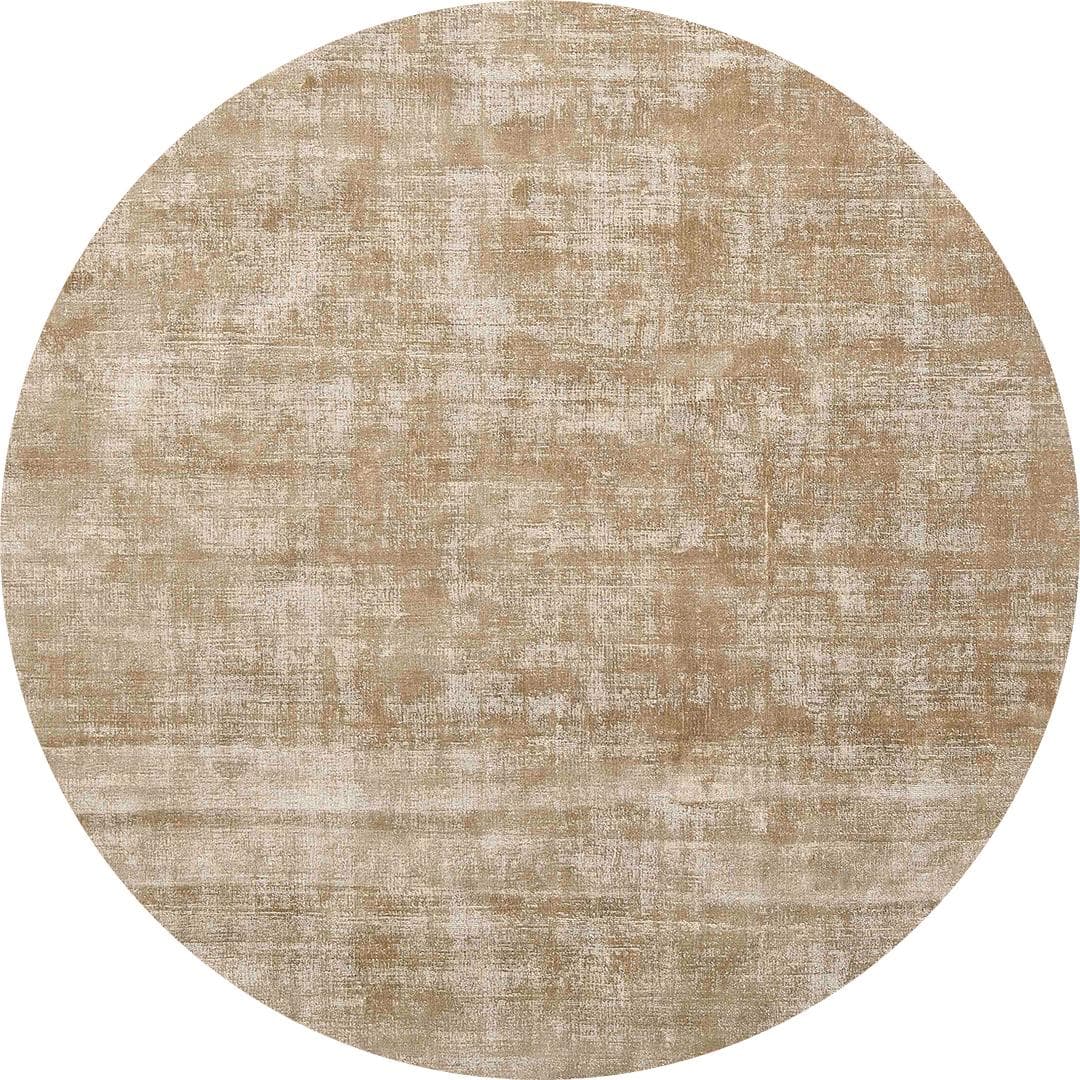 Dywan okrągły Desert Light Beige Round beżowy, tencel, 200x200 cm, Carpets & More