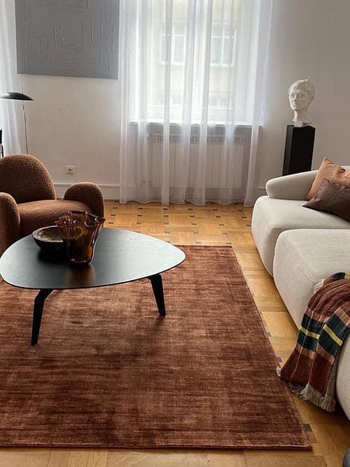 Dywan Desert Rust 160x230 cm, brązowy, tencel, Carpets & More - 168201