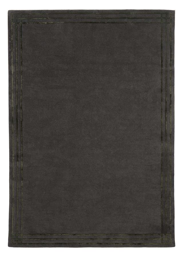 Dywan Linea Graphite Dark Green 300x400 cm, proj. M. Fornal, szary, wełna, wiskoza, Carpets & More - WYMIARY