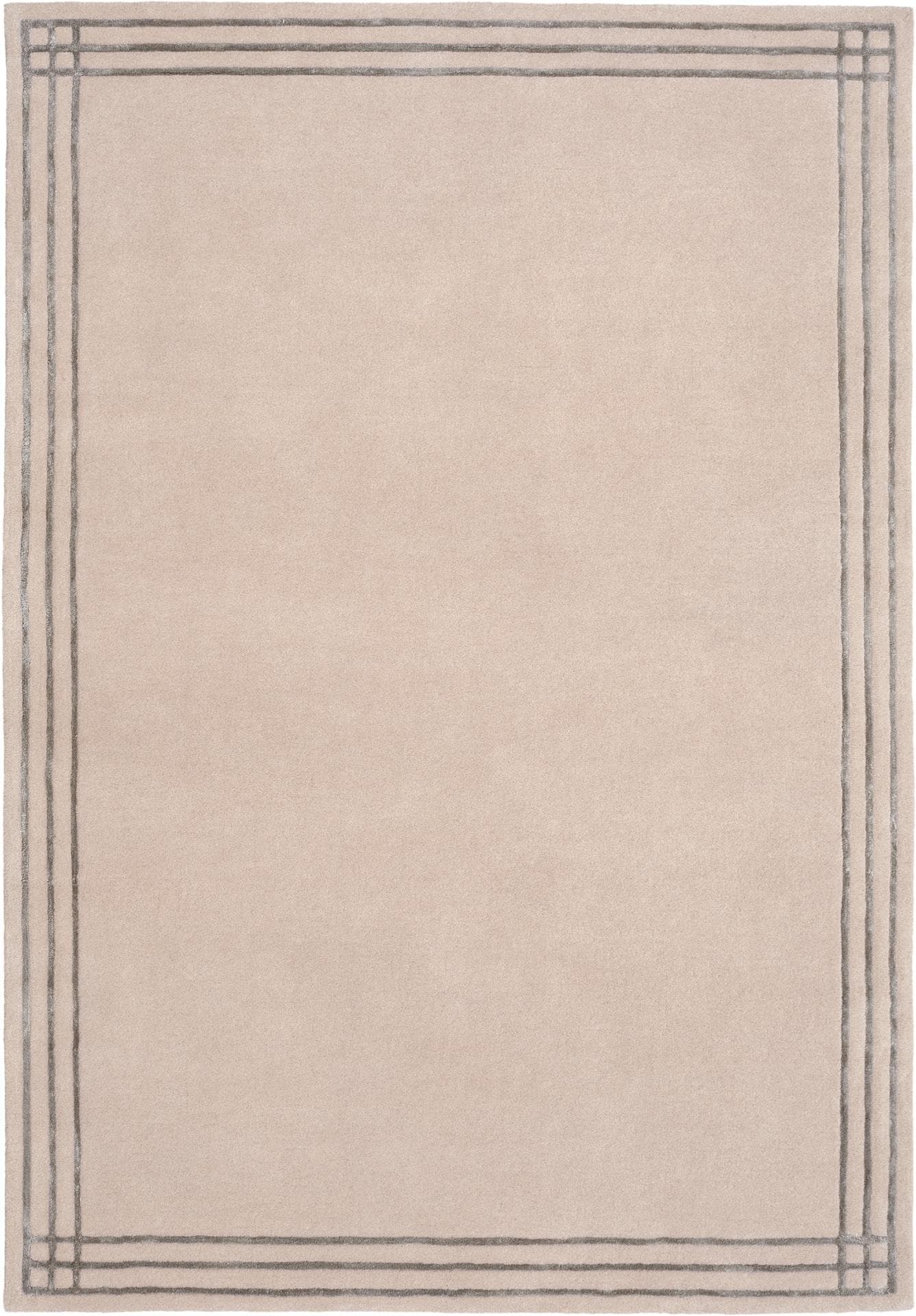 Dywan Linea Beige Light Brown 240x340 cm, proj. M. Fornal, beżowy, wełna, wiskoza, Carpets & More