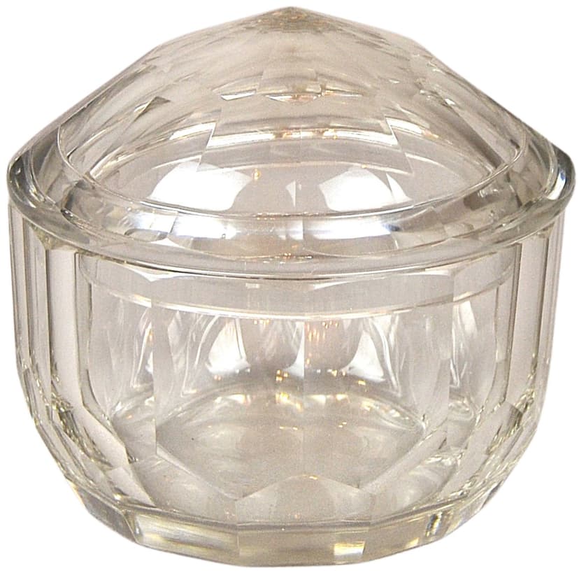 Bonbonniere, transparent crystal, Baccarat, France, 19th c.