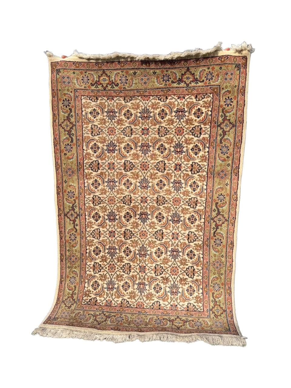 Dywan Indo Herati, beżowy, wełna, Indie