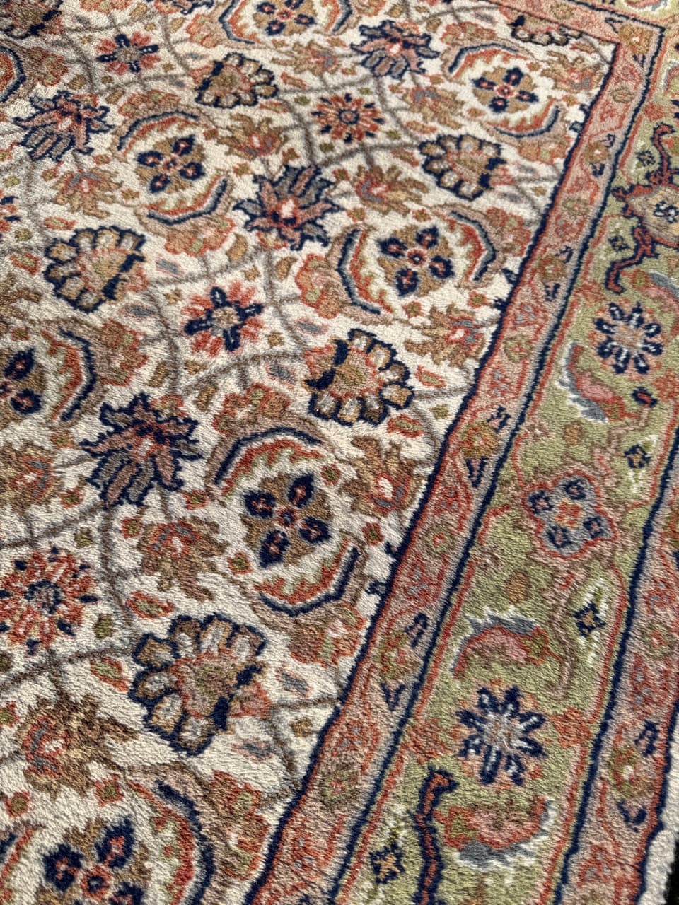 Dywan Indo Herati, beżowy, wełna, Indie - 168313