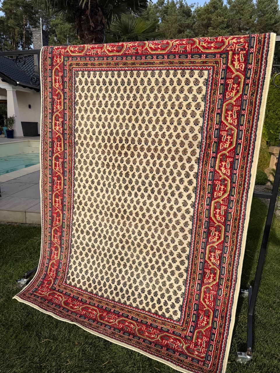 Rug Indo Mir, beige wool, India - 168323