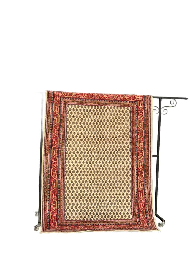 Rug Indo Mir, beige wool, India - DIMENSION