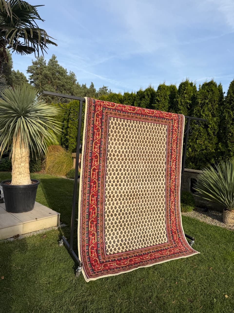 Rug Indo Mir, beige wool, India - 168334