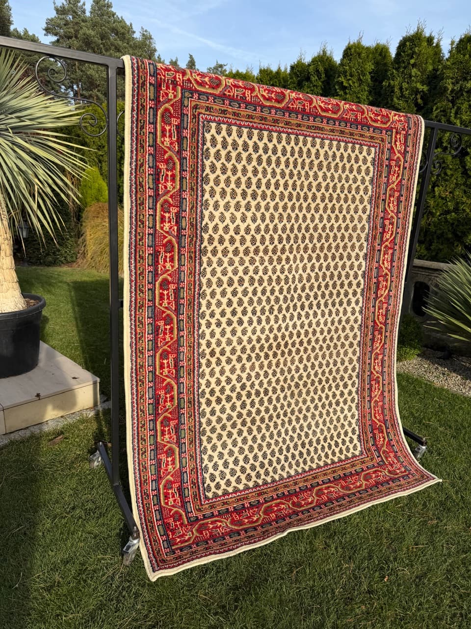 Rug Indo Mir, beige wool, India - 168335