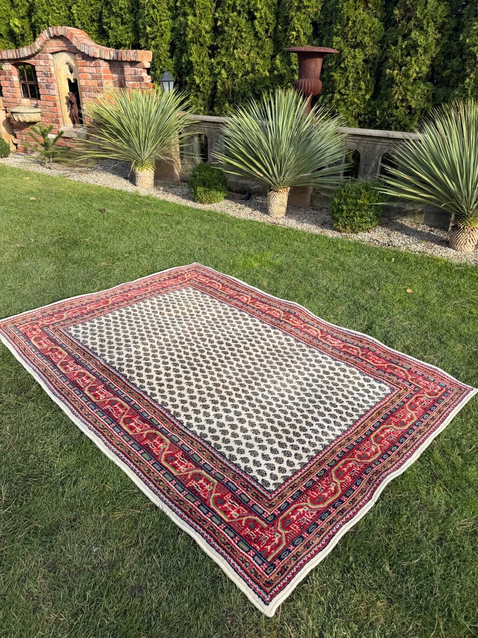 Rug Indo Mir, beige wool, India - 168331