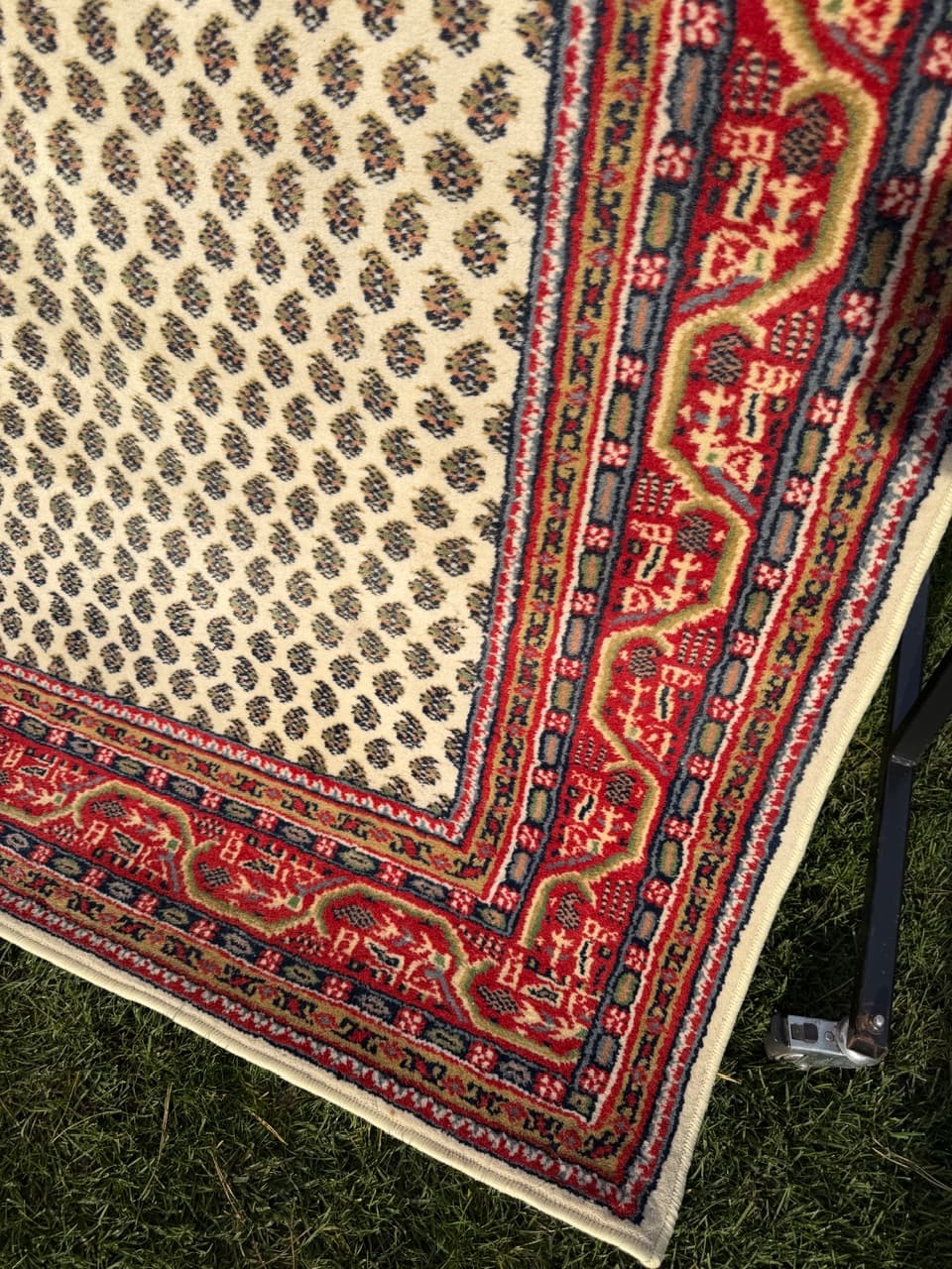 Rug Indo Mir, beige wool, India - 168324