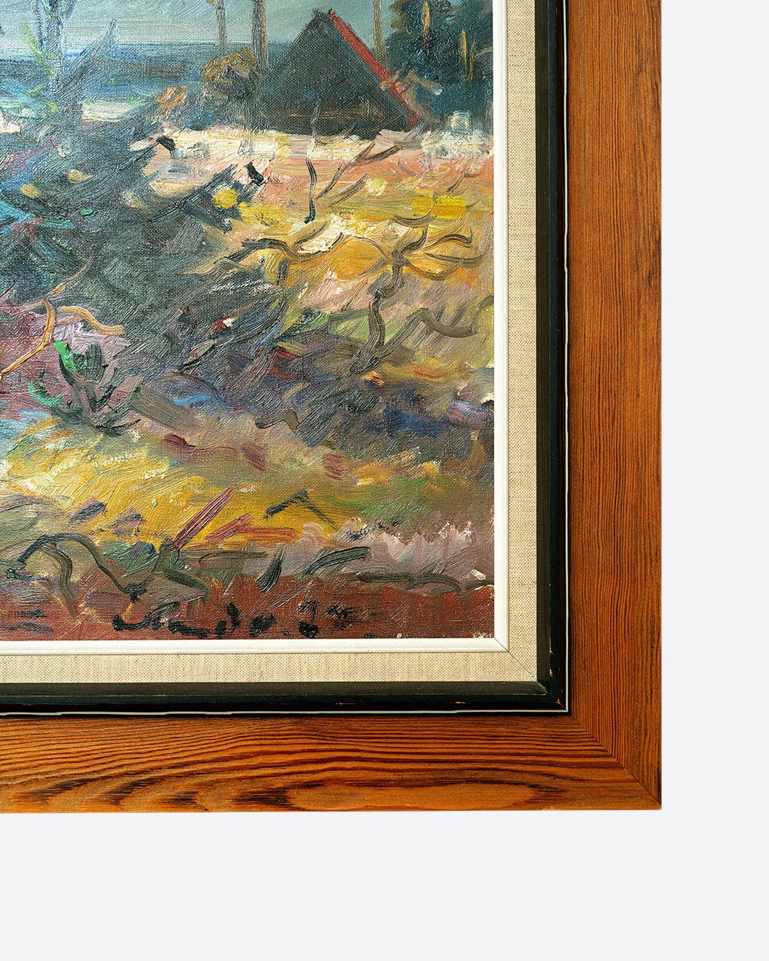 Obran olejny przedstawiający nadmorski pejzaż, autorstwa Knuda Bostrupa- duńskiego malarza. - 168453