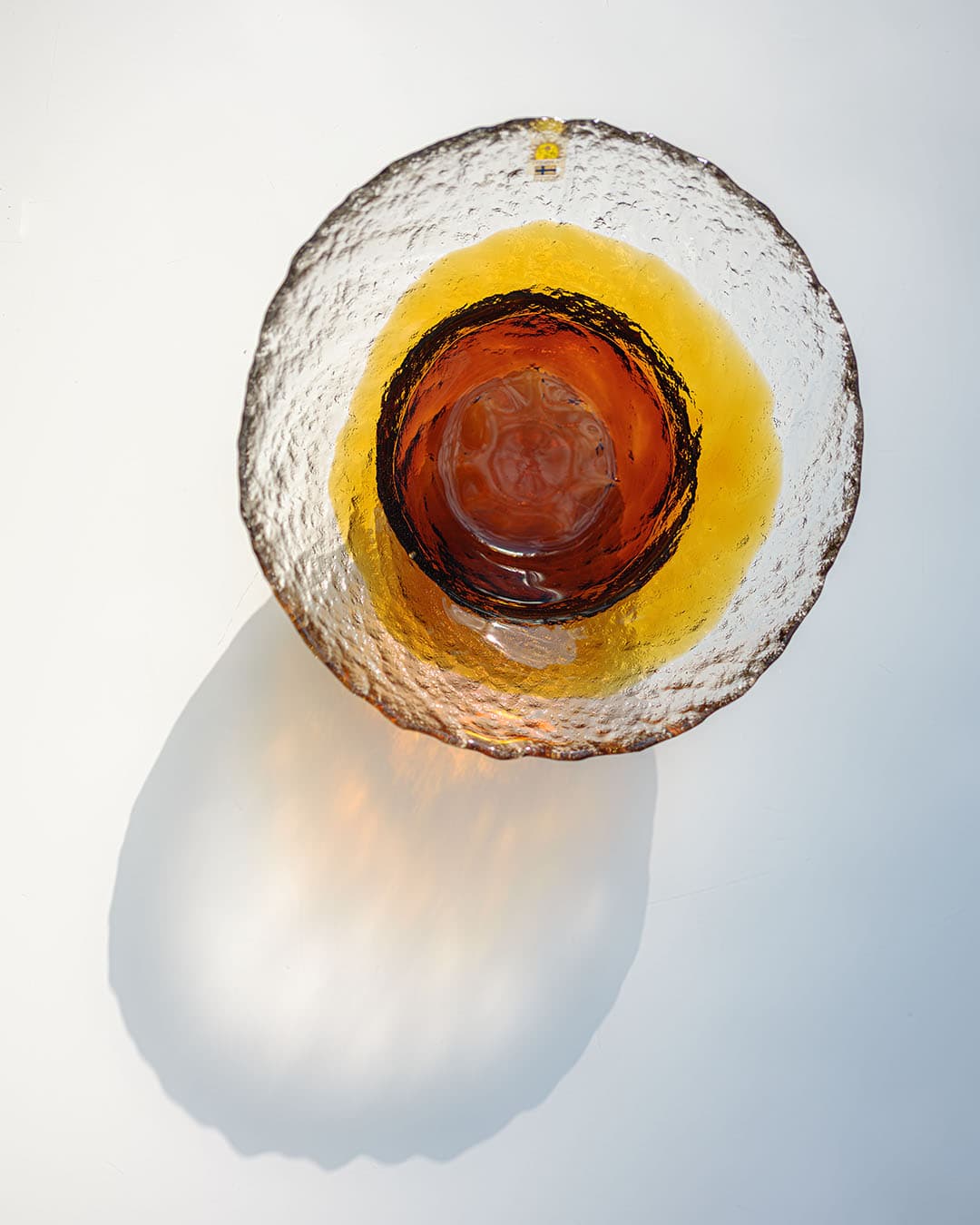 Bowl, multicolor glass, by P. Santalahti, Finland, 1970s. - 168463