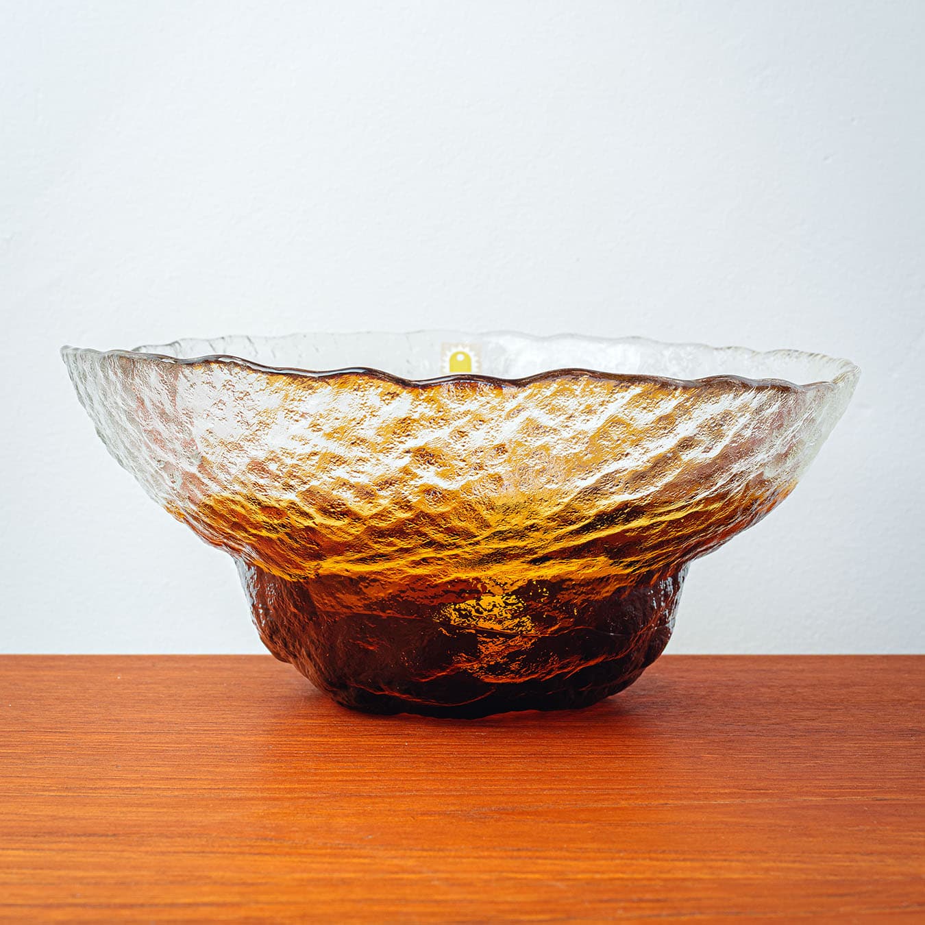 Bowl, multicolor glass, by P. Santalahti, Finland, 1970s. - 168467