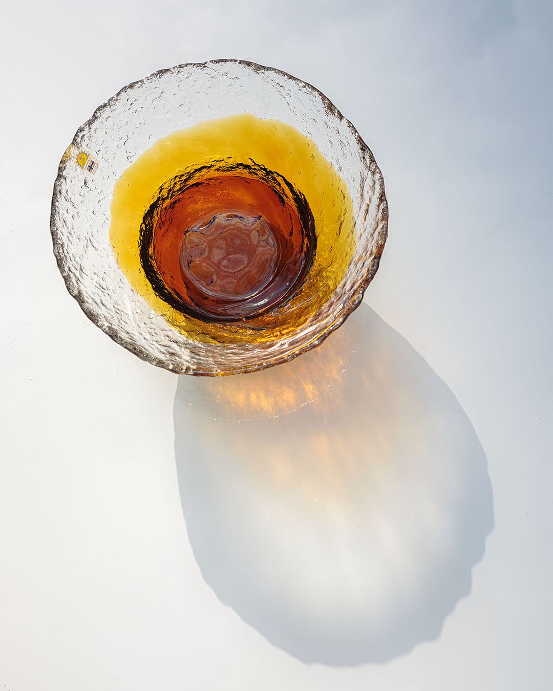 Bowl, multicolor glass, by P. Santalahti, Finland, 1970s. - 168464