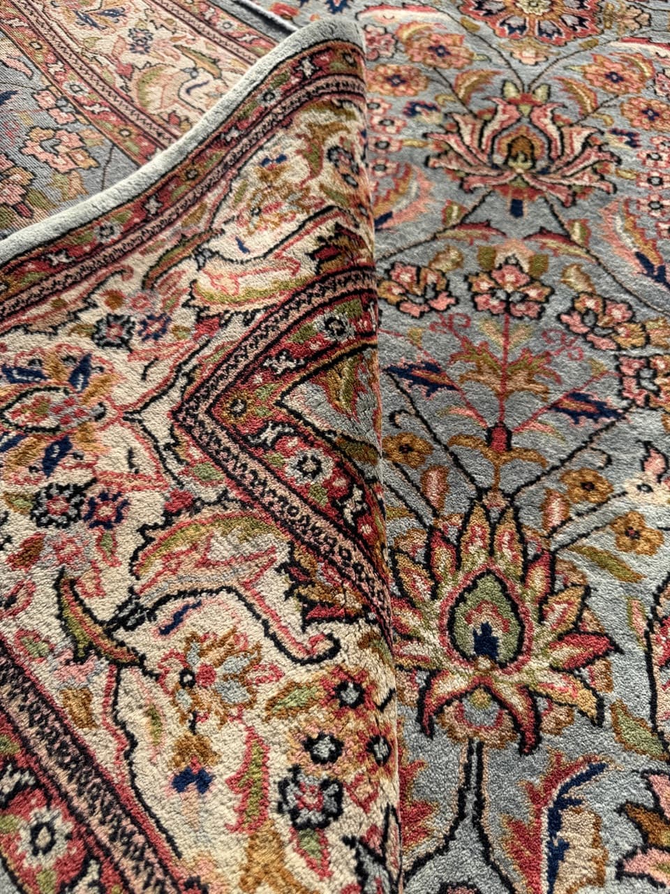 Rug Indo Bidjar, grey wool, India - 168547